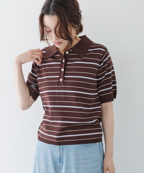 URBAN RESEARCH Sonny Label ニット セーター 配色襟ニットポロシャツ 