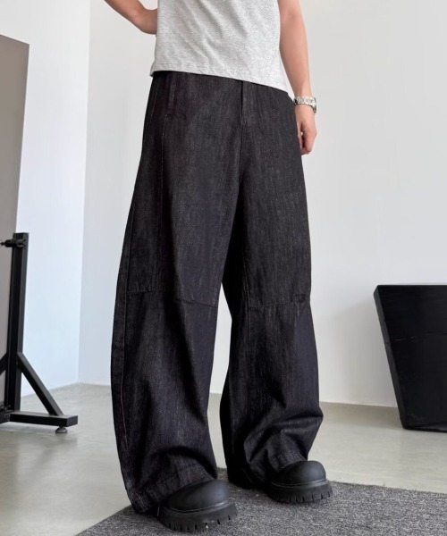 「FreeZone」 デニムパンツ M ブラック メンズ_画像2