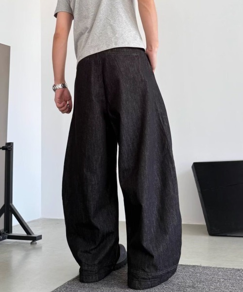 「FreeZone」 デニムパンツ M ブラック メンズ_画像8