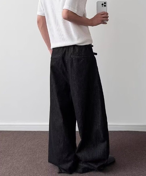 「FreeZone」 デニムパンツ M ブラック メンズ_画像9