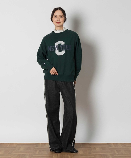 「Champion」 スウェットカットソー X-LARGE グレー レディース_画像5