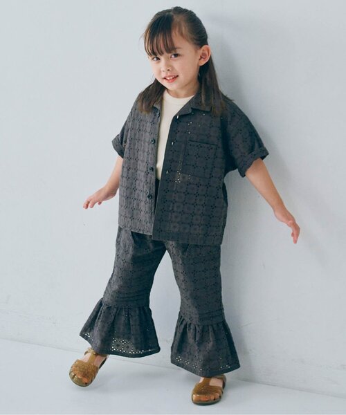 「p.premier」 「KIDS」半袖シャツ 90 アイボリー キッズ_画像4