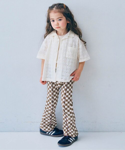 「p.premier」 「KIDS」半袖シャツ 90 アイボリー キッズ_画像8