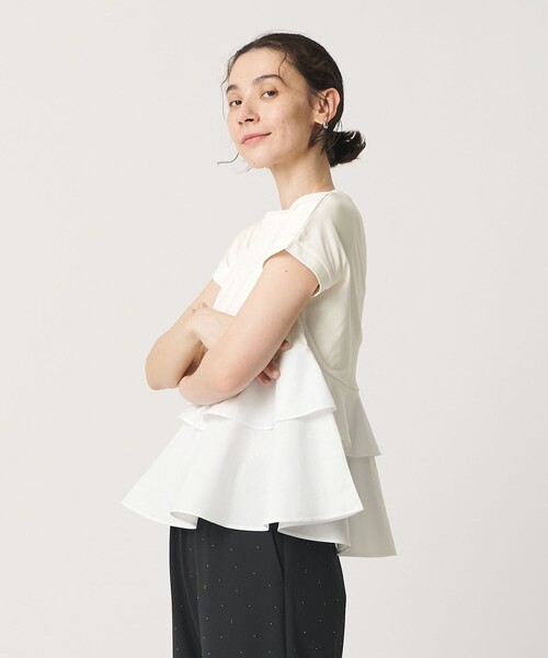 BEAUTY＆YOUTH UNITED ARROWS tシャツ 半袖 「WEB限定」ペプラム