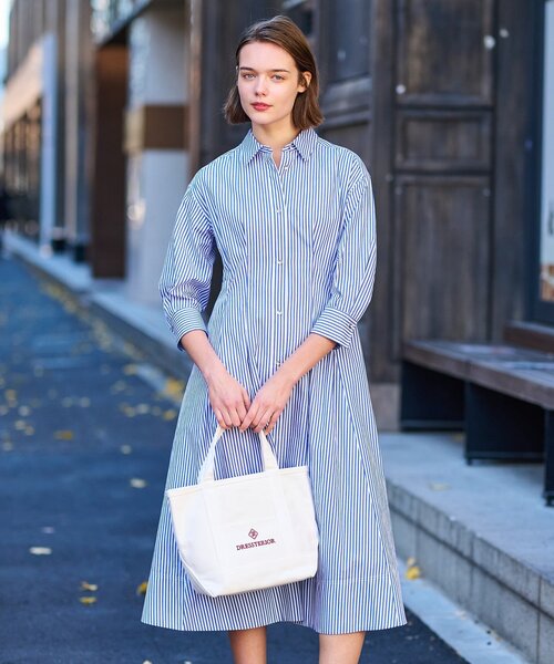 「DRESSTERIOR」 シャツワンピース 38 ブルー系その他4 レディース_画像5