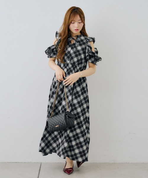 ANOTHER BRANCH OLIVE des OLIVE ワンピース オープンショルダーロング