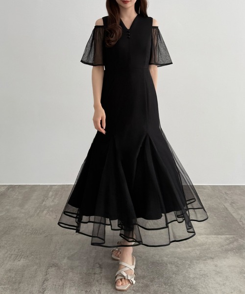 「CENEA」 半袖ワンピース MEDIUM ブラック レディース_画像3