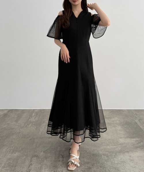 「CENEA」 半袖ワンピース MEDIUM ブラック レディース_画像4
