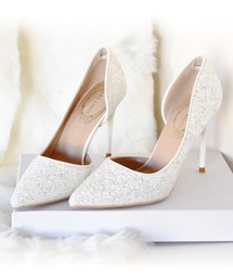 美品☆ルブタン ラメ ツイード パンプス 35 1/2 ヒール ポインテッドトゥ Lace Ladies パンプス グリッターラメポインテッドトゥ
