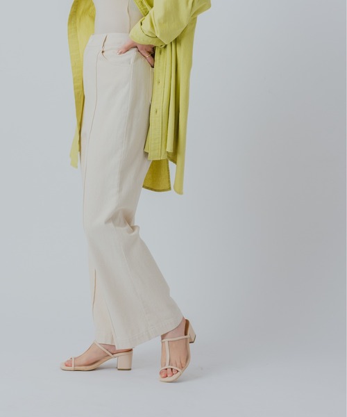 パンツ チノパン ツイルセンタープレスフレアパンツ|ZOZOTOWN |07