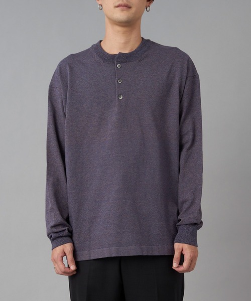 tシャツ Tシャツ crepuscule Henry Neck L/S (2201-005)