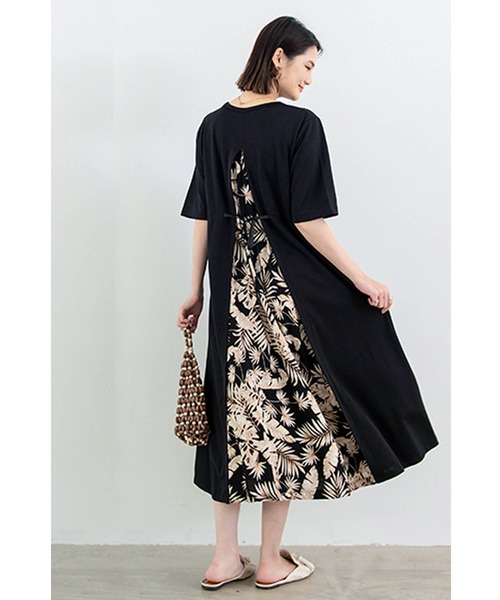 半袖　ひざ丈ワンピース　ロング　かわいい　春服　夏服　レディース　新品 ワンピース ロンt レディース 春 夏 半袖 tシャツワンピ ひざ丈