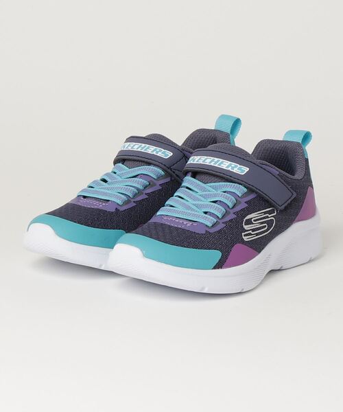 Skechers ニット スポーツシューズ ネイビー/パープル Amazon.co.jp: Skechers (スケッチャーズ) レディース サミット