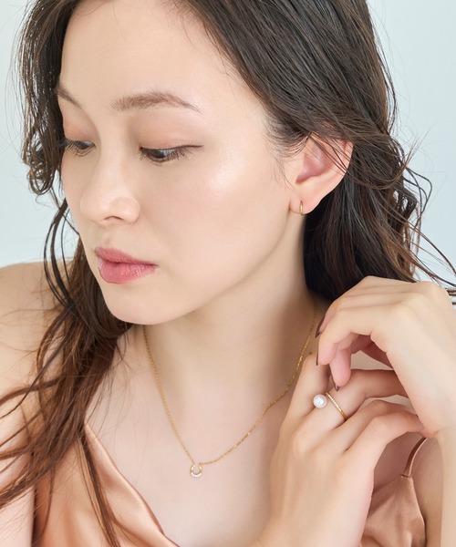 【BIMBA Y LOLA】クリスタル装飾ミニフープピアス jewel-vox_s-mkp-12059