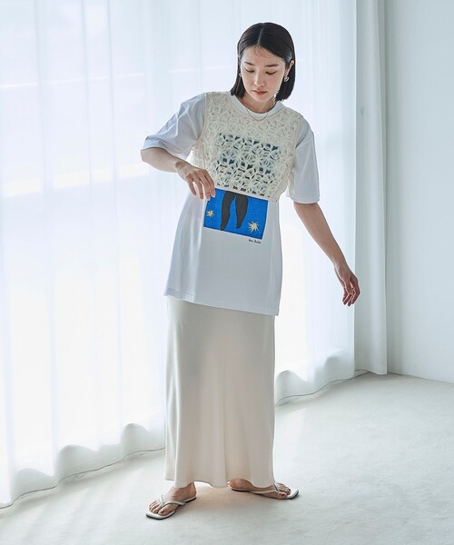 ベスト ジレ バテンレース ベスト レディース SLOBE IENA ベスト ジレ バテンレースベスト レディース