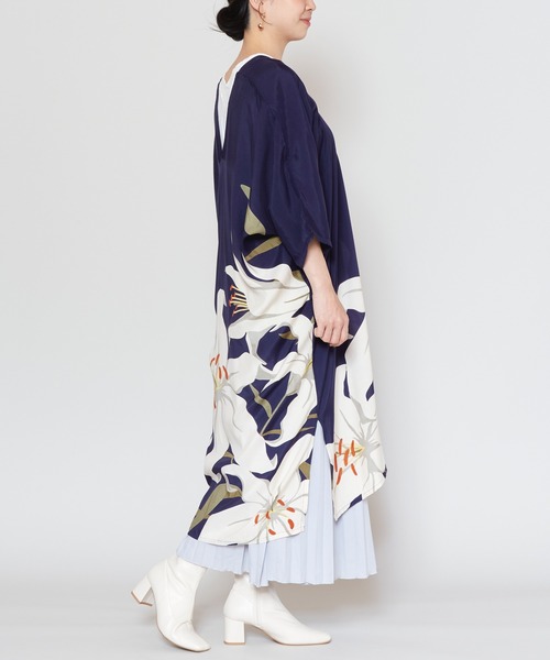 あや様 ワンピース M紺 星座刺繍アシメドッキングワンピース | レディース服