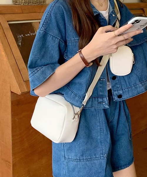 Dewlily ショルダーバッグ バッグ ミニ ミニケース付きショルダー