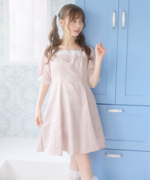 DearMyLoveRose ワンピース ホルターネックレースフリル