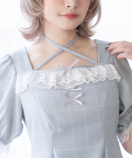 極美品♡ルネ♡フリルワンピース DearMyLoveRose（ディアマイラブローズ） ワンピース ホルターネック