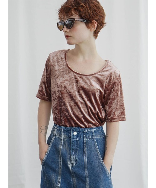 tシャツ ベロアトップ / Velour Top レディース tシャツ CRUSHED VELOUR TOPS レディース : ZOZOTOWN Yahoo!店