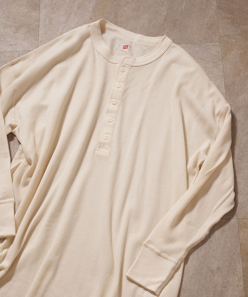 JUGLANS tシャツ 「Hanes/ヘインズ」HW4-A502 HENLYNECK