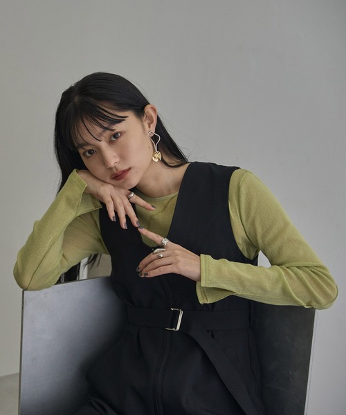 tシャツ シャイニーチュールシアープルオーバー｜シアートップス/ウォッシャブル/ロンT レディース UNITED TOKYO tシャツ シャイニーチュールシアープルオーバー