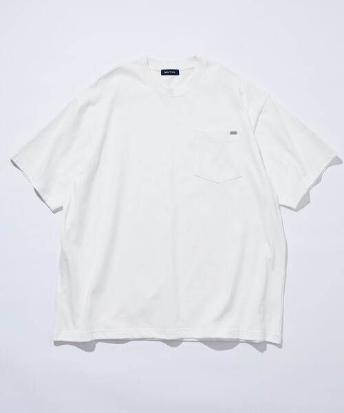 NAUTICA 半袖Tシャツ ホワイト NAUTICA 「NAUTICA」 半袖Tシャツ SMALL ホワイト メンズ