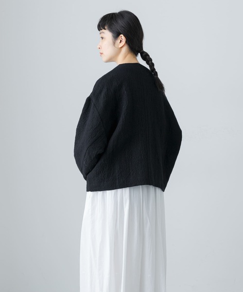 かぐれ　ウール　ノーカラージャケット かぐれ（カグレ）の「ウールノーカラージャケット（ノーカラー