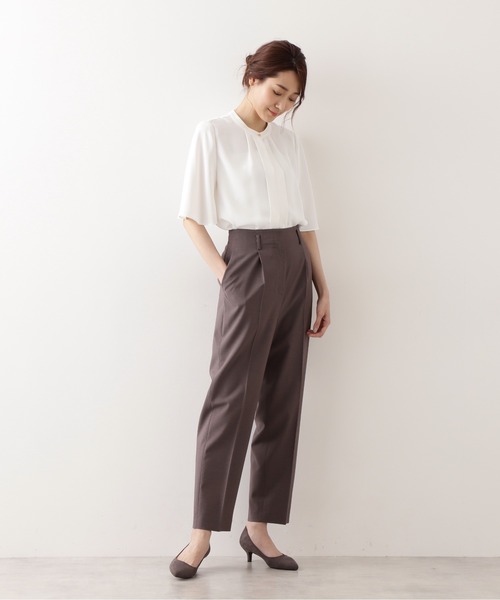 「N.（N. Natural Beauty Basic）」 半袖ブラウス MEDIUM オフホワイト レディース NATURAL BEAUTY BASIC 「NATURAL BASIC」 半袖ブラウス SMALL