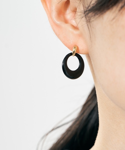 Jewel closet by L&Co. ピアス K18 オニキス スイング ピアス