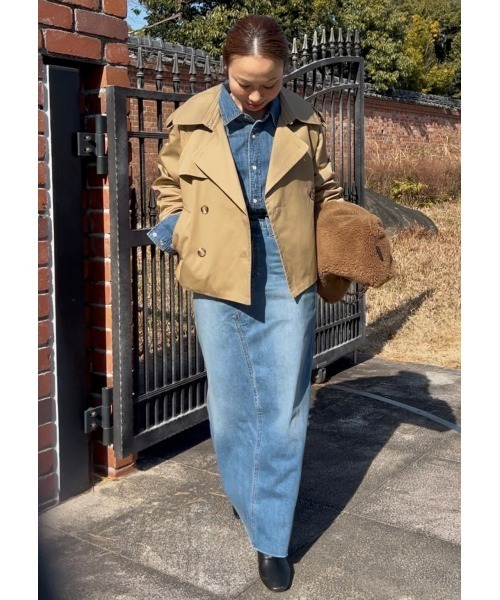 CHIC STYLE デニムスカート ライトオンスデニムロングスカート