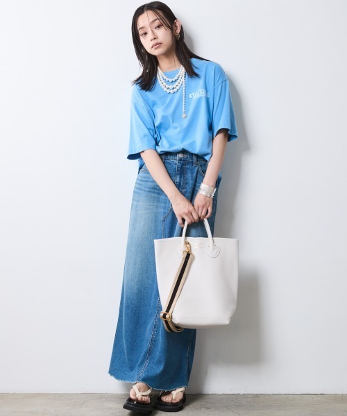 CHIC STYLE デニムスカート ライトオンスデニムロングスカート
