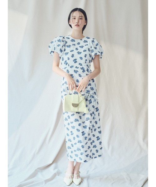 FRAY I.D ワンピース ジャガードパフストレートワンピース