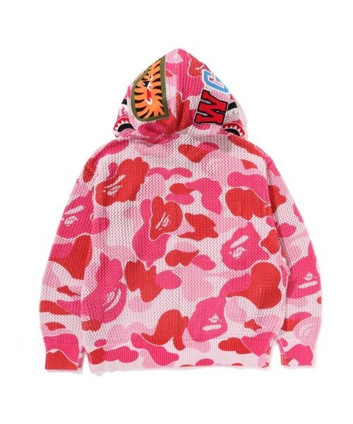 A BATHING APE パーカーABCカモ2ピンク 極美品 ベイプ エイプ カモ シャークパーカー ピンク A BATHING