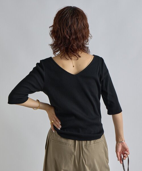 RIVE DROITE tシャツ 「全骨格着やせ」2wayテレコTシャツ