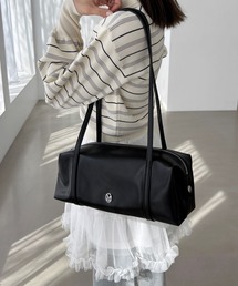 黒の合成皮革ボストンバッグ Heather ボストンバッグ 合成皮革ボストンBAG 327055 レディース