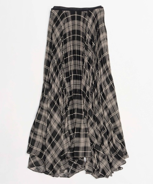 MAISON SPECIAL スカート Circular Pleated Plaid Skirt