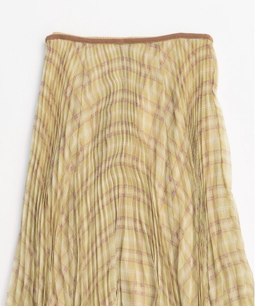 MAISON SPECIAL スカート Circular Pleated Plaid Skirt
