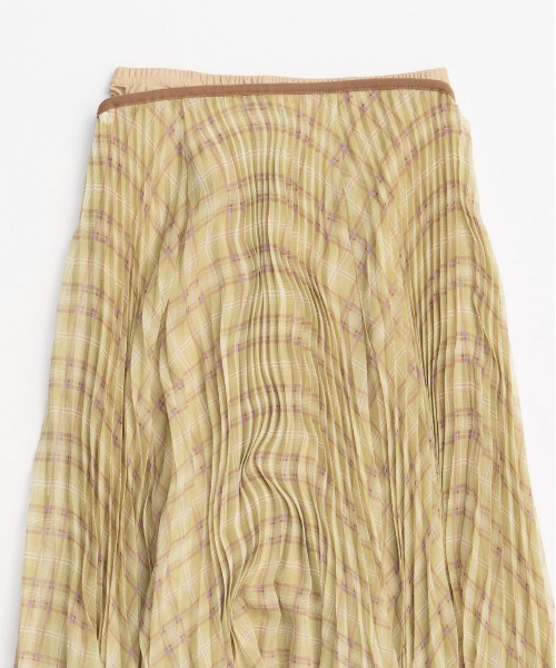 MAISON SPECIAL スカート Circular Pleated Plaid Skirt