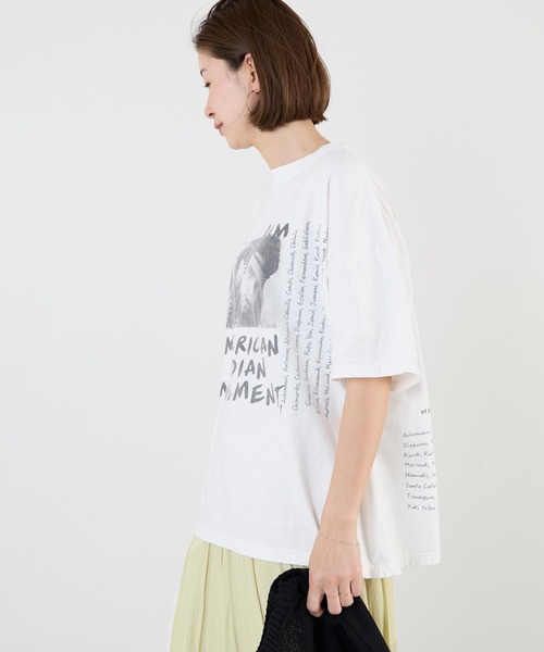 REMI RELIEF tシャツ 「REMI RELIEF」”INDIAN”プリント BIG T