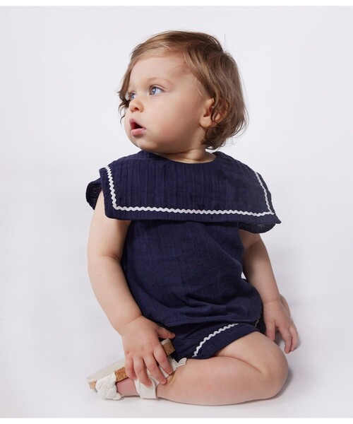 PETIT BATEAU（プチバトー） ブラウス シャツ ベビー2点セット キッズ