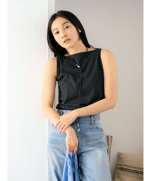 タンクトップ ノースリーブ ショルダータックタンク レディース STYLEMIXER タンクトップ ノースリーブ ショルダータックタンク