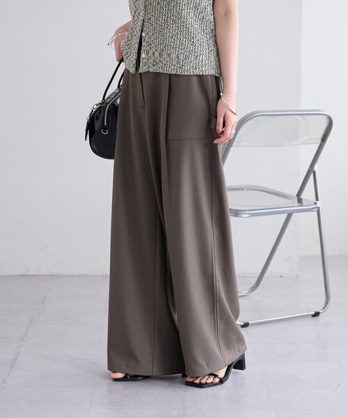 パンツ/スラックス/レディース スラックス パンツ タックスラックスパンツ レディース