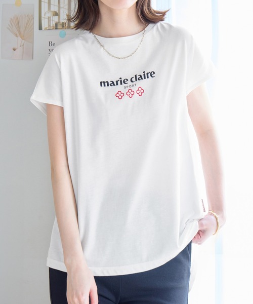 tシャツ 半袖 「マリクレール・スポーツ」ギャザーＴシャツ レディース | marie claire sport | 13