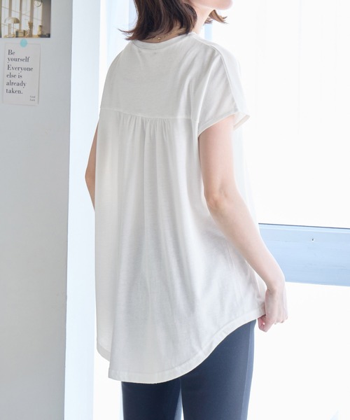 tシャツ 半袖 「マリクレール・スポーツ」ギャザーＴシャツ レディース | marie claire sport | 14