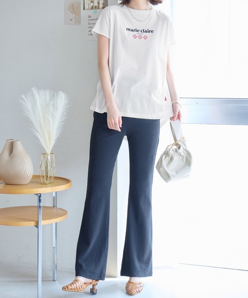 tシャツ 半袖 「マリクレール・スポーツ」ギャザーＴシャツ レディース | marie claire sport | 15