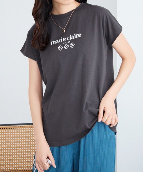 tシャツ 半袖 「マリクレール・スポーツ」ギャザーＴシャツ レディース | marie claire sport | 16