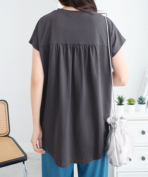 tシャツ 半袖 「マリクレール・スポーツ」ギャザーＴシャツ レディース | marie claire sport | 19
