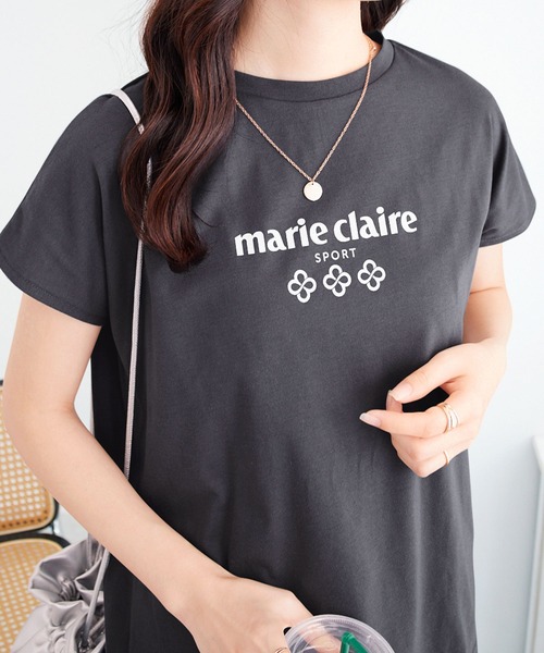 tシャツ 半袖 「マリクレール・スポーツ」ギャザーＴシャツ レディース | marie claire sport | 21
