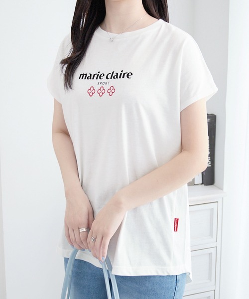 tシャツ 半袖 「マリクレール・スポーツ」ギャザーＴシャツ レディース | marie claire sport | 02